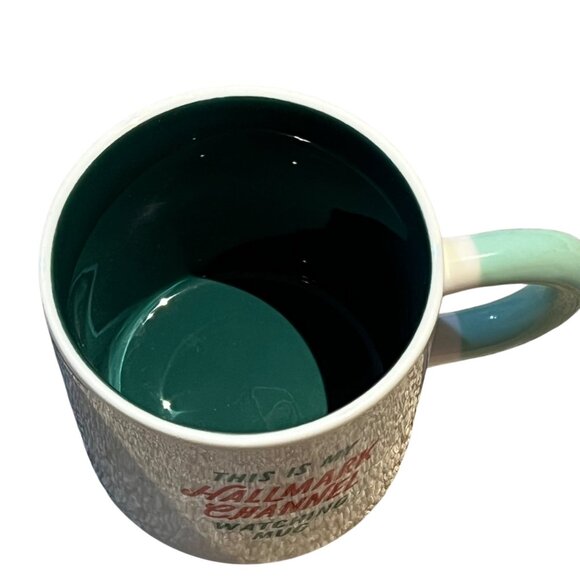 Hallmark Channel Watching Mug Red Truck & Gift Design Green Interior White Exter - Picture 2 of 4